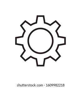 Simple gear line icon. Stroke pictogram. Vector illustration isolated on a white background. Premium quality symbol. Vector sign for mobile app and web sites.