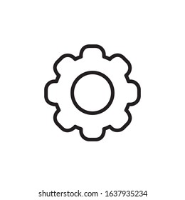 Simple gear line icon. Stroke pictogram. Vector illustration isolated on a white background. Premium quality symbol. Vector sign for mobile app and web sites.