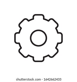 Simple gear line icon. Stroke pictogram. Vector illustration isolated on a white background. Premium quality symbol. Vector sign for mobile app and web sites.