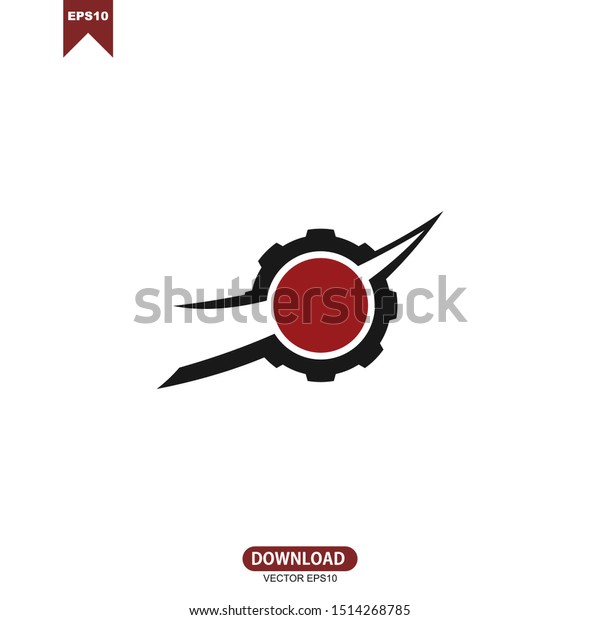Simple gear logo vector\
template design. Corporate logo for production or service and\
maintenance business.