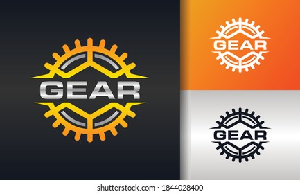 simple gear mechanic strong logo