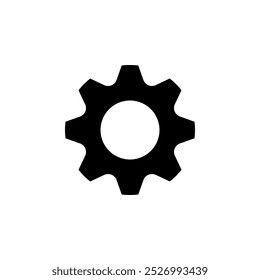 Icono de configuración de engranajes simple. Icono de rueda dentada. Icono de rueda dentada.