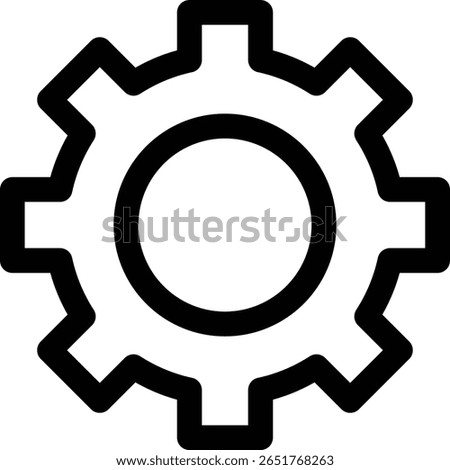 Simple Gear Settings Icon Illustration