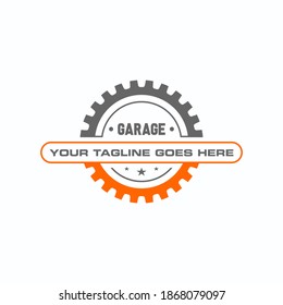 simple Gear or Spare part and star image graphic icon logo design abstract concept vector stock. Can be used as a symbol related to transportation or mechanic