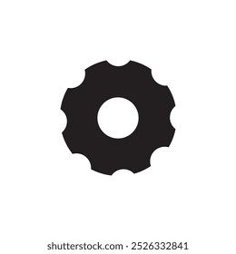 Simple gear symbol, Linear icon with thin outline
