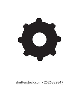 Simple gear symbol, Linear icon with thin outline