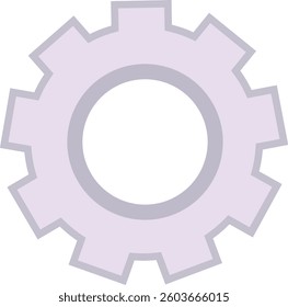 Simple Gear symbol vector illustration