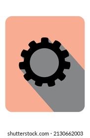 Simple gear vector image, for free design.