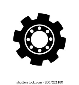 Simple gears icon.Gear wheel line black icons .Cogwheel machine gear.