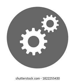 Señal de engranajes simples icono de herramientas de trabajo