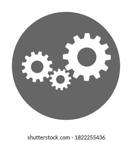 Señal de engranajes simples icono de herramientas de trabajo
