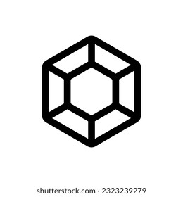 Simple Gem icon. The icon can be used for websites, print templates, presentation templates, illustrations, etc