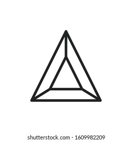 Simple gem line icon. Stroke pictogram. Vector illustration isolated on a white background. Premium quality symbol. Vector sign for mobile app and web sites.