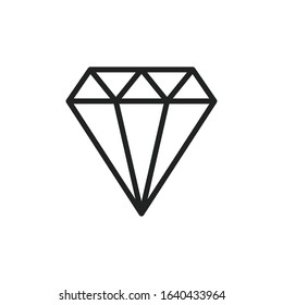 Simple gem line icon. Stroke pictogram. Vector illustration isolated on a white background. Premium quality symbol. Vector sign for mobile app and web sites.