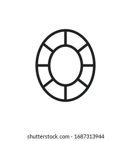 Simple gem line icon. Stroke pictogram. Vector illustration isolated on a white background. Premium quality symbol. Vector sign for mobile app and web sites.
