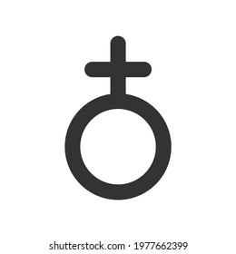 simple gender icon on a white background
