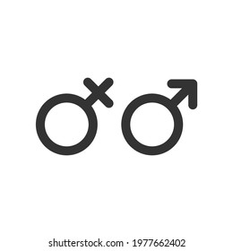 simple gender icon on a white background
