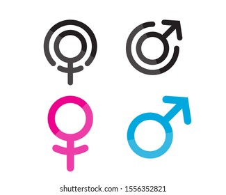 Gender Icons Female Male Sign Isolated Stock Vector (Royalty Free ...