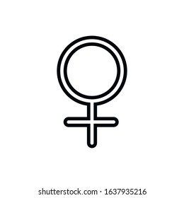 Simple gender line icon. Stroke pictogram. Vector illustration isolated on a white background. Premium quality symbol. Vector sign for mobile app and web sites.