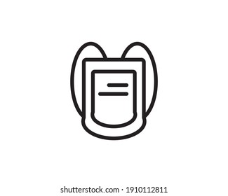 simple and general school bag icon design, used for bag advertising products, and so on.