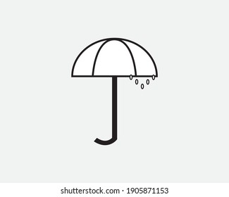 Simple and general umbrella icon for specific product instructions