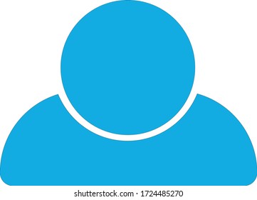 Simple generic person icon. Classic minimal art style. 