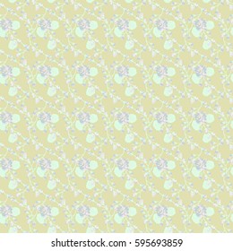 Simple gentle pattern in small-scale flower buds. Shabby chic millefleurs. Arabesque style. Floral seamless background for textile, surface, manufacturing, wallpapers, print, wrap and scrapbooking.