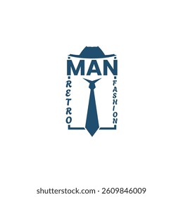 Simple Gentleman Fashion Clothes Vintage Logo design. Man Clothes Retro Fashion shop logo design vector template
