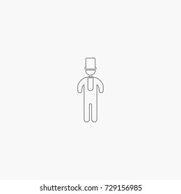 simple gentleman icon