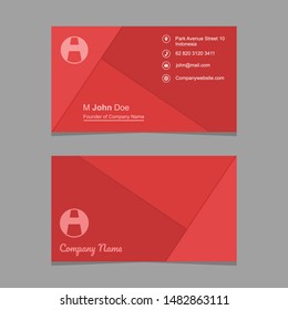 simple, geomertic, creative & minimalist business card vector design for company collection. EPS 8 vector illustration, no transparency, no gradients - Vector