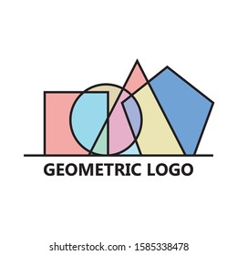 simple geometic colorful logo vector illustration