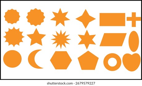 Einfache geometrische 2D-Shapes-Illustration