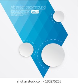 Simple geometric abstract background with circles. Vector illustration.