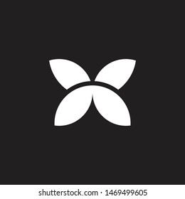simple geometric abstract butterfky symbol logo vector