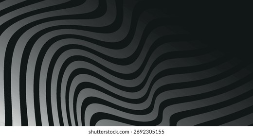 simples geométrico Abstrato Onda decorativa de linha Fundo. ilusão de arte óptica. vetor