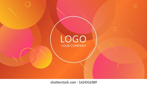 Simple geometric abstract orange background with gradient circle shape and contour design, Orange geometrical prompt
Vector template eps 10