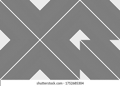 Simple geometric abstract vector pattern with black and white shapes. Geometric graphics composition, best use in web design, business card, invitation, poster, textile print, background.