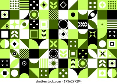 Simple geometric abstract vector pattern with simple shapes.  Geometric graphics composition, can use in web design, invitation, business cards, poster, textile print, background.