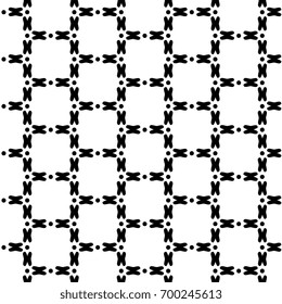Simple geometric all over design. Vector seamless background. Printing block for wallpaper, fabric cloth, home textile, phone case. Graphic style. Black and white.