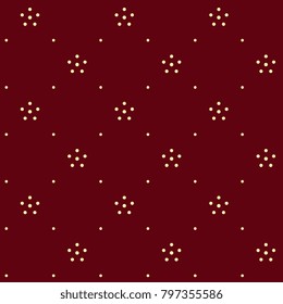 Simple geometric all over design. Home textile, fabric cloth, phone case, paper. Decorative vintage printing block. Oriental floral ornament. Seamless vector background.