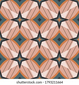  Simple geométrico en todo el pequeño diamante para tela de vestir, textil interior. Diseño de medallón de línea impecable. Ornamento de estilo marino. 