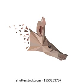 Simple geometric art of aadvark 