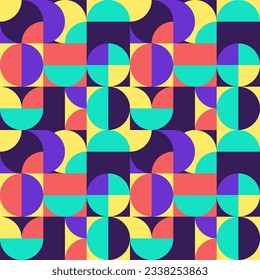 Un simple póster de arte geométrico con una forma simple y una figura de colores vivos. Resumen de estilo escandinavo. ESP 10.