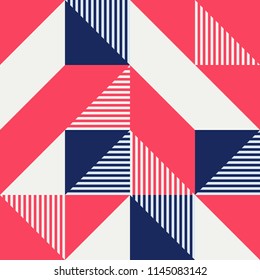 Simple geometric artwork with editable bold blocks. Scandinavian style. Universal abstract seamless pattern for wallpaper, web or prints cover, textile, ceramic tile etc.