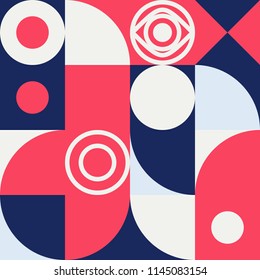 Simple geometric artwork with editable bold blocks. Scandinavian style. Universal abstract seamless pattern for wallpaper, web or prints cover, textile, ceramic tile etc.