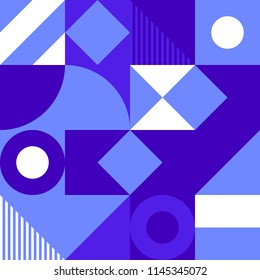 Simple geometric artwork with editable bold blocks. Scandinavian style. Universal abstract seamless pattern for wallpaper, web or prints cover, textile, ceramic tile etc.