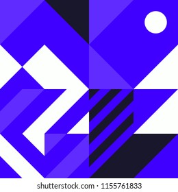 Simple geometric artwork with editable bold blocks. Scandinavian style. Universal abstract seamless pattern for wallpaper, web or prints cover, textile, ceramic tile etc.