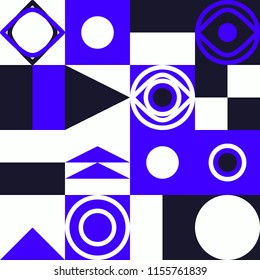 Simple geometric artwork with editable bold blocks. Scandinavian style. Universal abstract seamless pattern for wallpaper, web or prints cover, textile, ceramic tile etc.