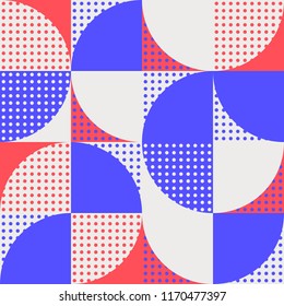 Simple geometric artwork with editable bold blocks. Scandinavian style. Universal abstract seamless pattern for wallpaper, web or prints cover, textile, ceramic tile etc.