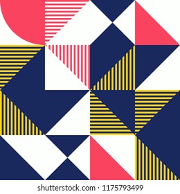 Simple geometric artwork with editable bold blocks. Scandinavian style. Universal abstract seamless pattern for wallpaper, web or prints cover, textile, ceramic tile etc.